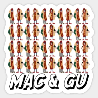 20 Macs, 20 Gus, 40 Hot Dogs Sticker